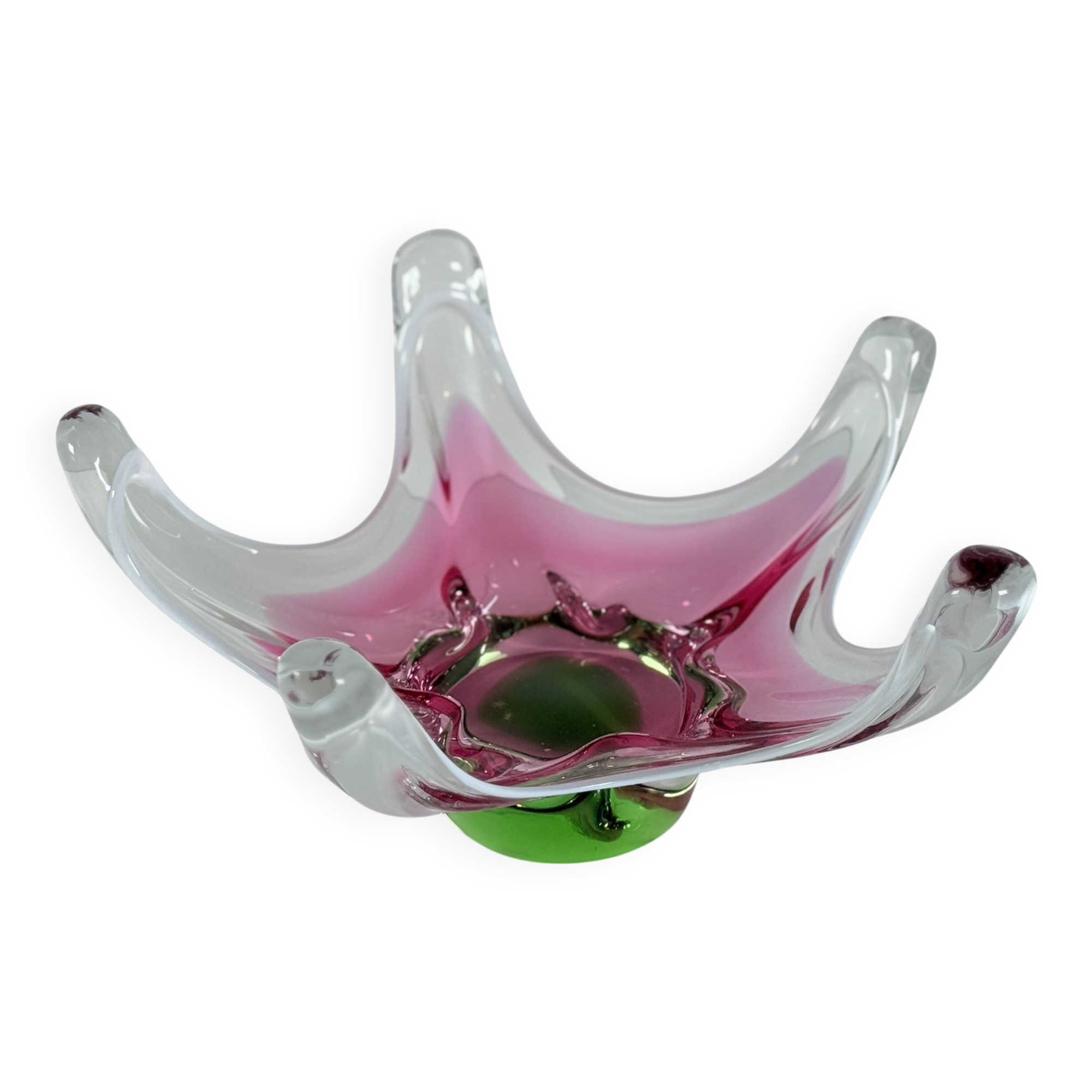 Bol en verre de Bohême en forme d'étoile, Josef Hospodka