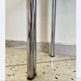 Console chrome et verre fumé 70s