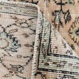 Light Blush Pink All-over Floral Vintage Rug, 188x276Cm