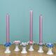 Set of 6 vintage ceramic candle holders