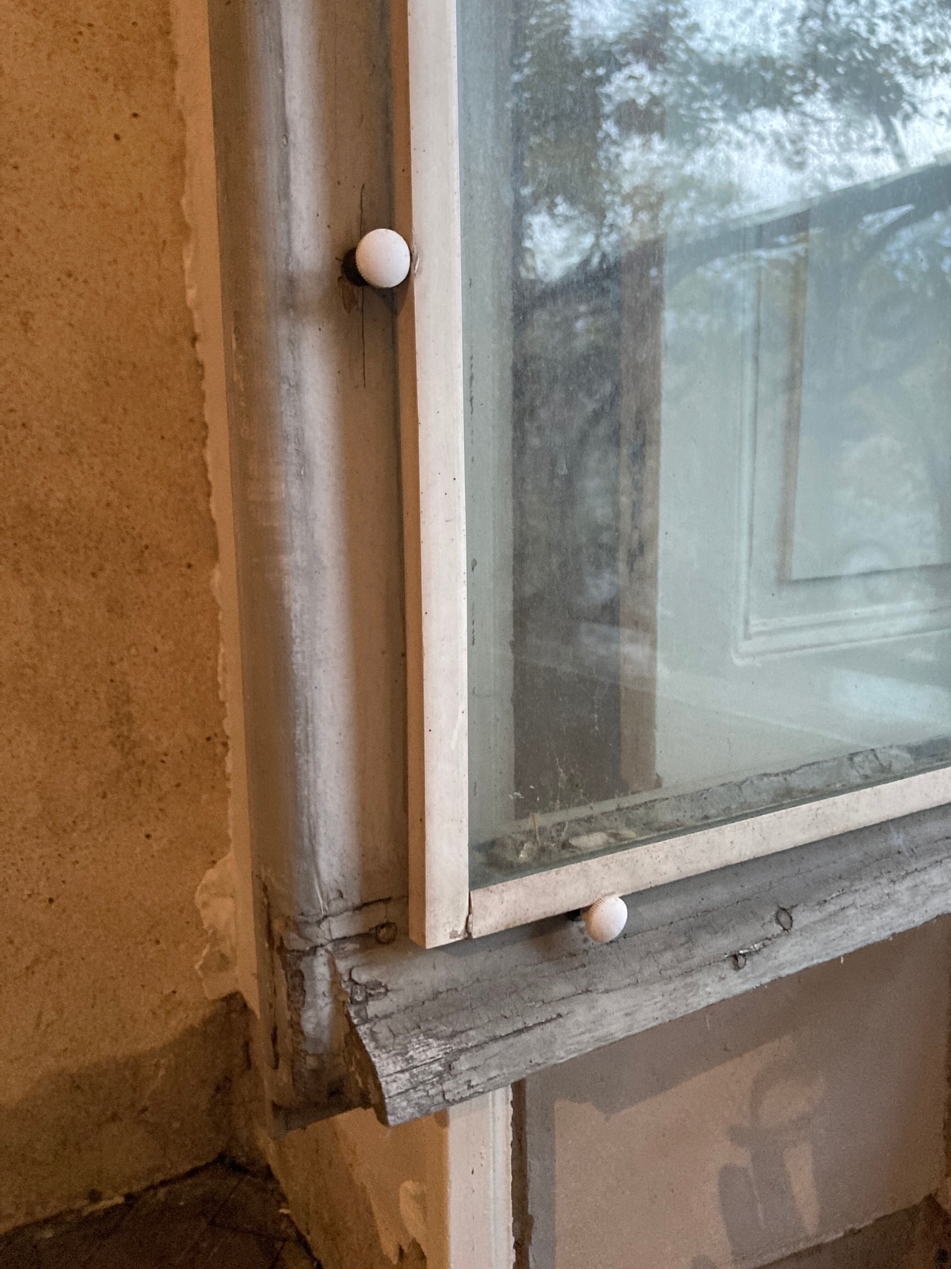 Window with interior shutters