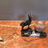 Very pretty art deco chamois table lamp