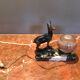 Very pretty art deco chamois table lamp