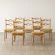 7 chaises de salle à manger Henning Kjærnulf