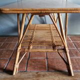Vintage coffee table - Bamboo & Rattan - 1950s/60s