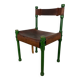 Stretched leather safari chair, 60s Jungle Chic style