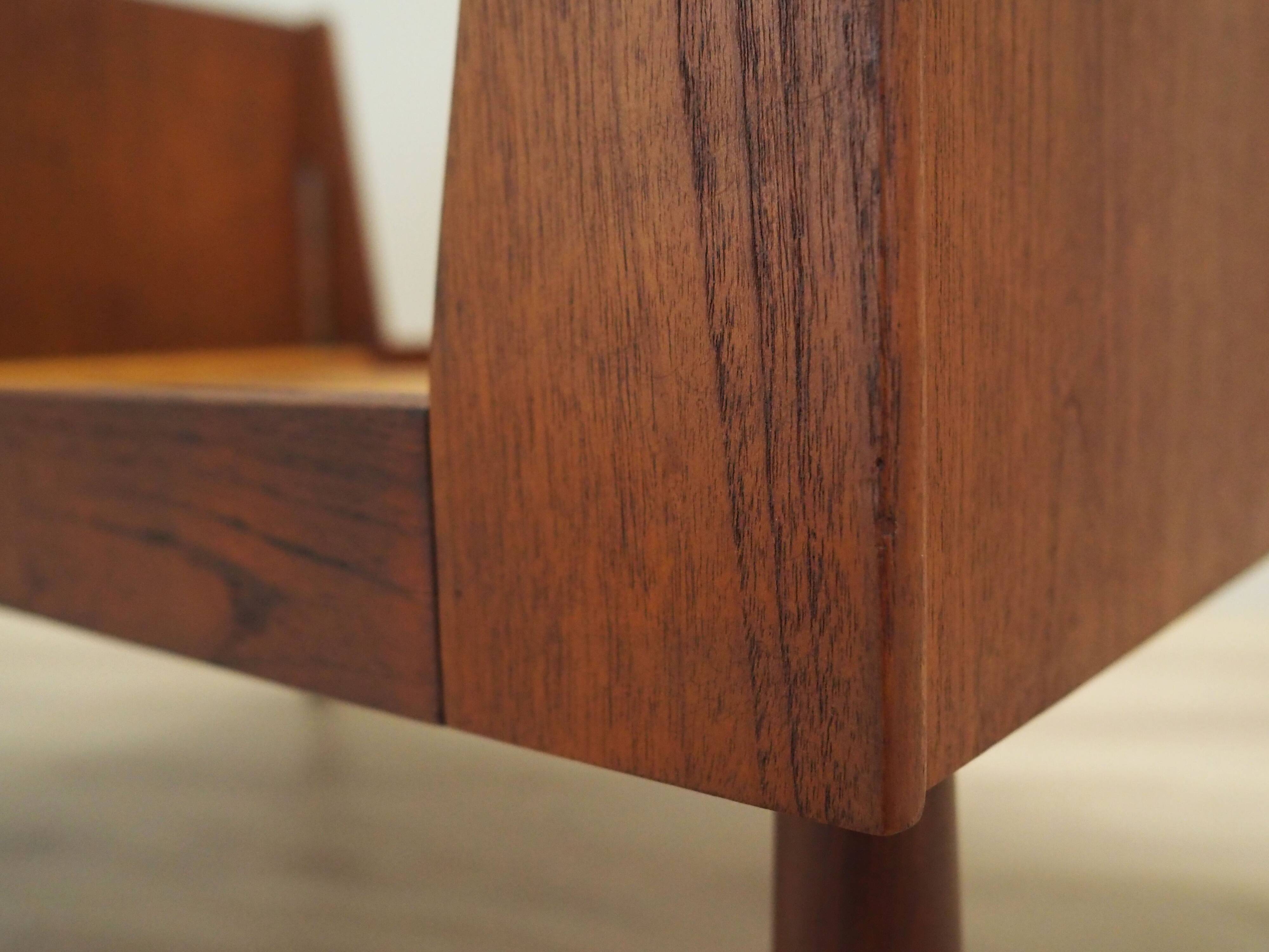 Lit en teck, design danois, années 1970, fabriqué au Danemark