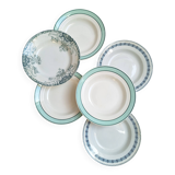 Assiettes creuses vertes St Amand, Céranord