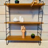 String wooden and metal shelf