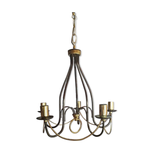 Lustre chrome noir et