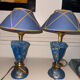 Pair of Lamps Pierre Cazenove - Anthropomorphic Mask Sculpture Bron