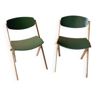 Chaises pliantes jean-claude duboys années 80