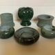 Six bougeoirs marbre vert
