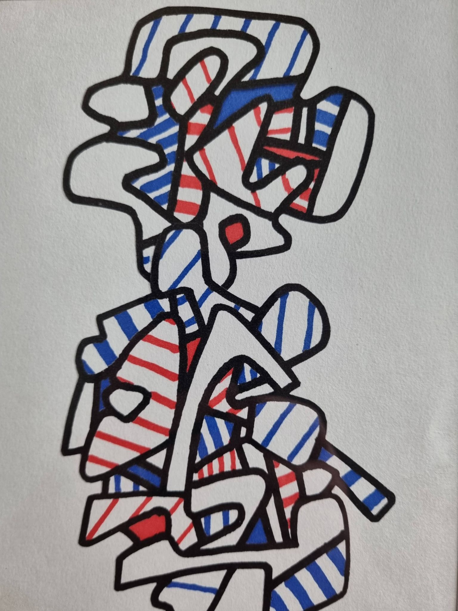 Screenprint after Jean Dubuffet, 1970s, gilded frame under glass, 21 x 31 cm