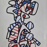 Screenprint after Jean Dubuffet, 1970s, gilded frame under glass, 21 x 31 cm