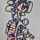 Screenprint after Jean Dubuffet, 1970s, gilded frame under glass, 21 x 31 cm