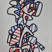 Screenprint after Jean Dubuffet, 1970s, gilded frame under glass, 21 x 31 cm