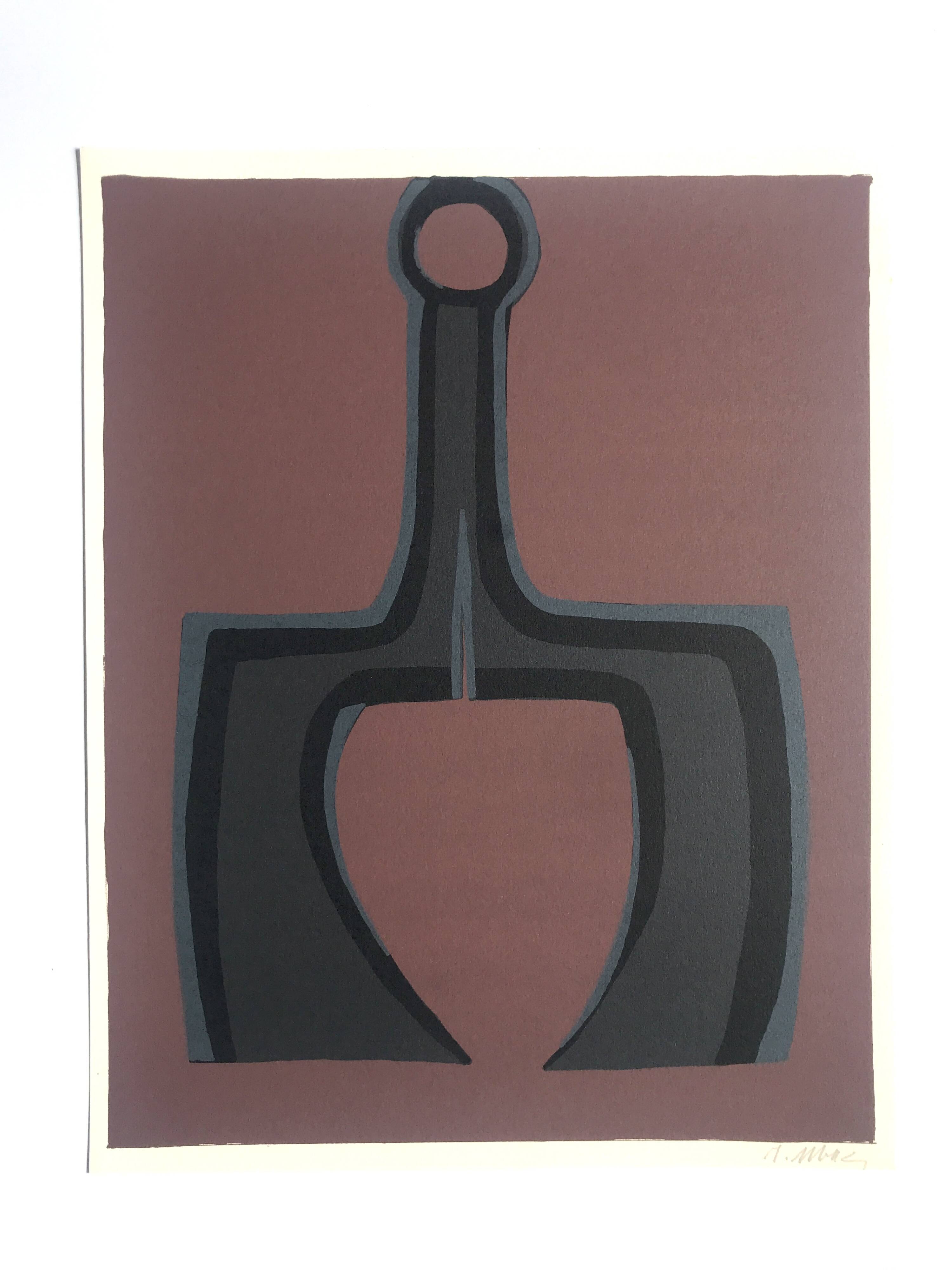 Raoul UBAC, The Earth I, 1978: Original lithograph signed in pencil.