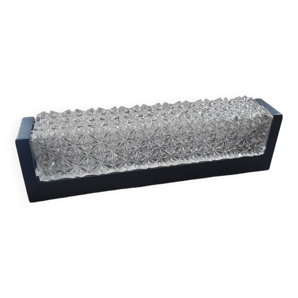 Grande Applique ERCO Bakélite & Cristal Pressé – 33 cm – Design 1970
