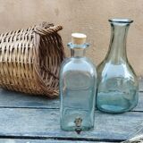 Duo of bottles/carafes, vintage