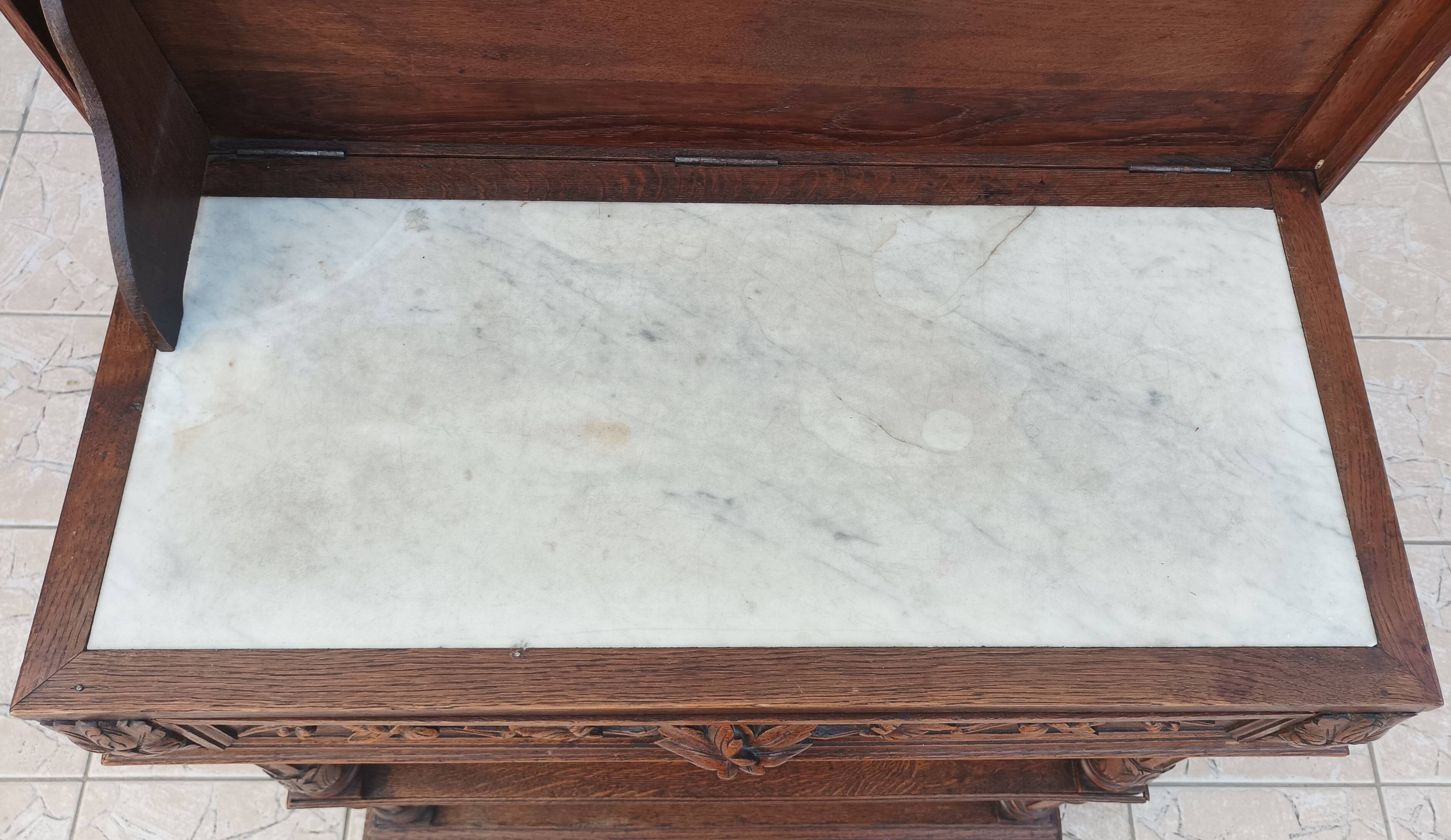 Renaissance style oak console