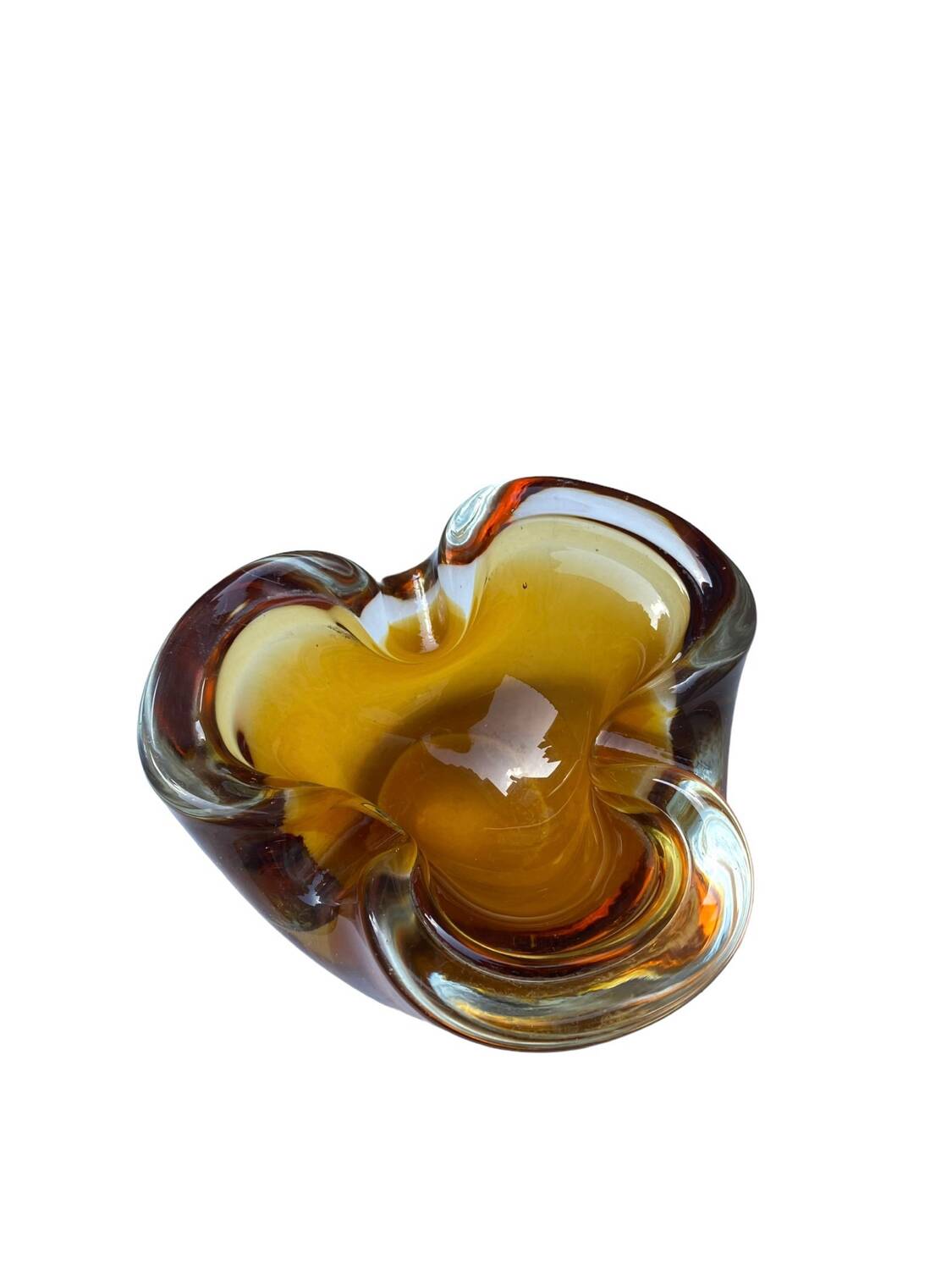 Murano ashtray from the 70s in blown glass