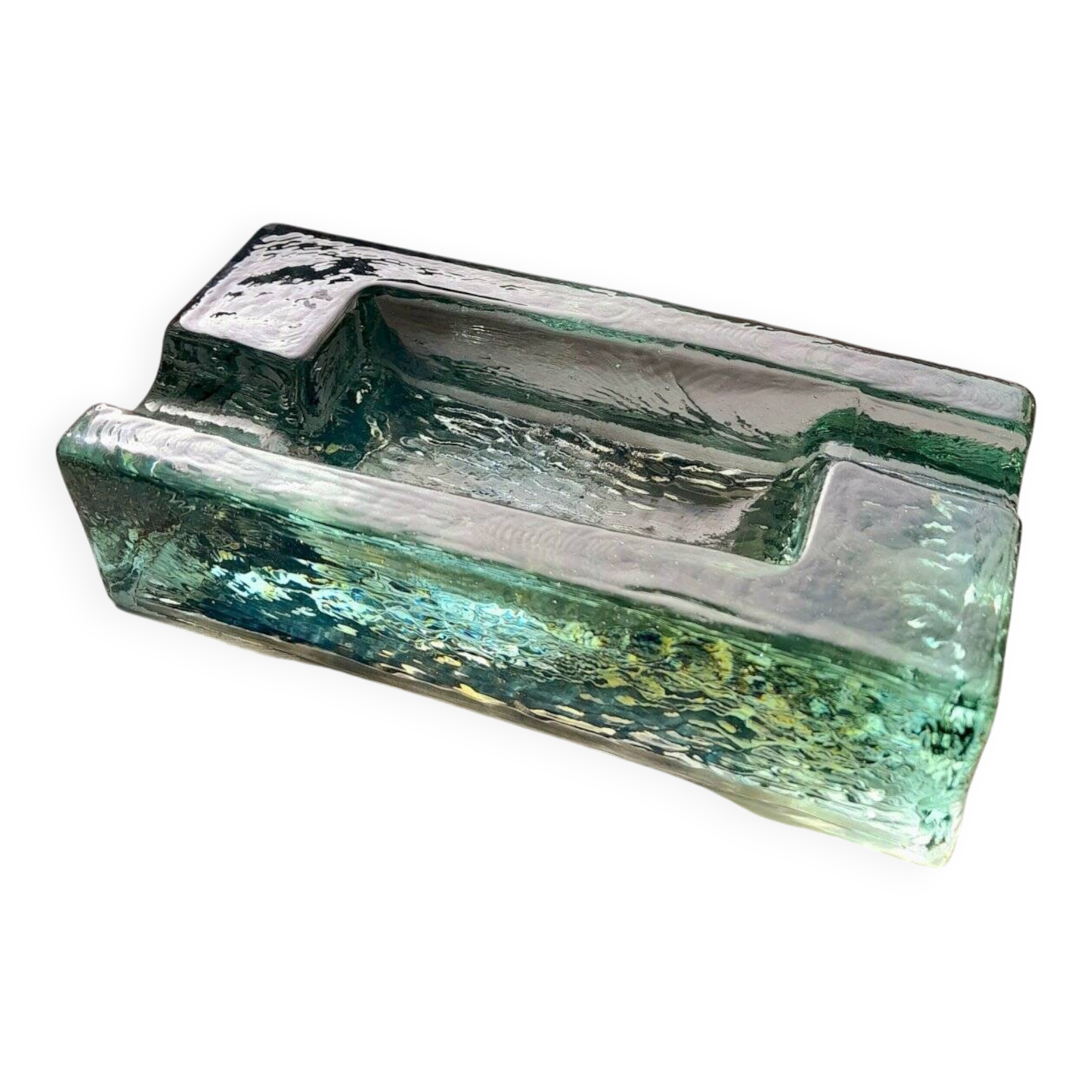 Art Deco glass ashtray
