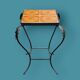 Vintage side table in wrought iron & ceramic – 1960s