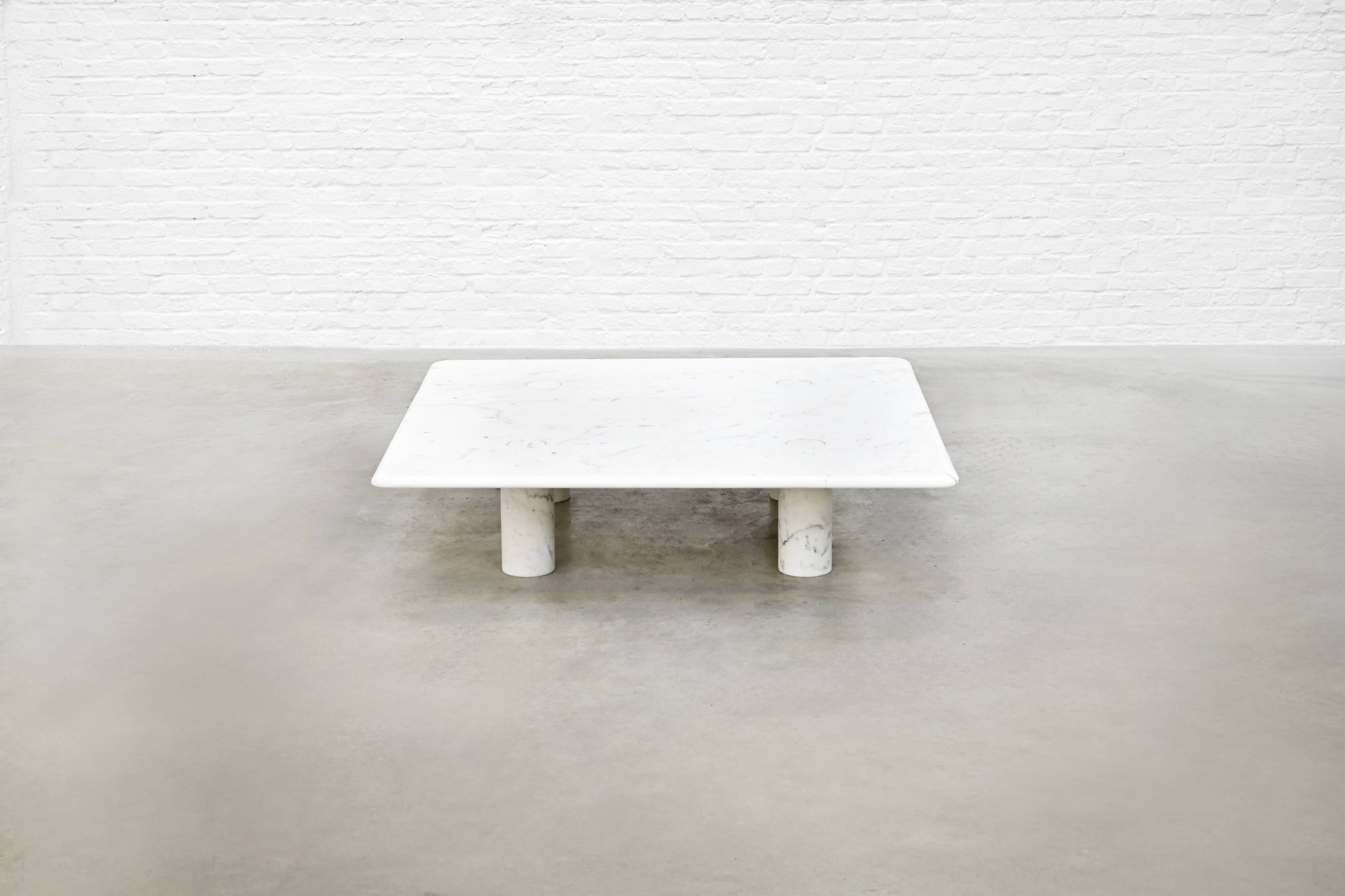 Angelo Mangiarotti for Up&Up Carrara Marble Coffee Table, Italy 1970's