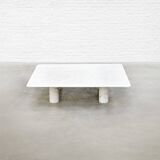 Angelo Mangiarotti for Up&Up Carrara Marble Coffee Table, Italy 1970's