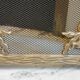 Art Nouveau brass fire screen 1900