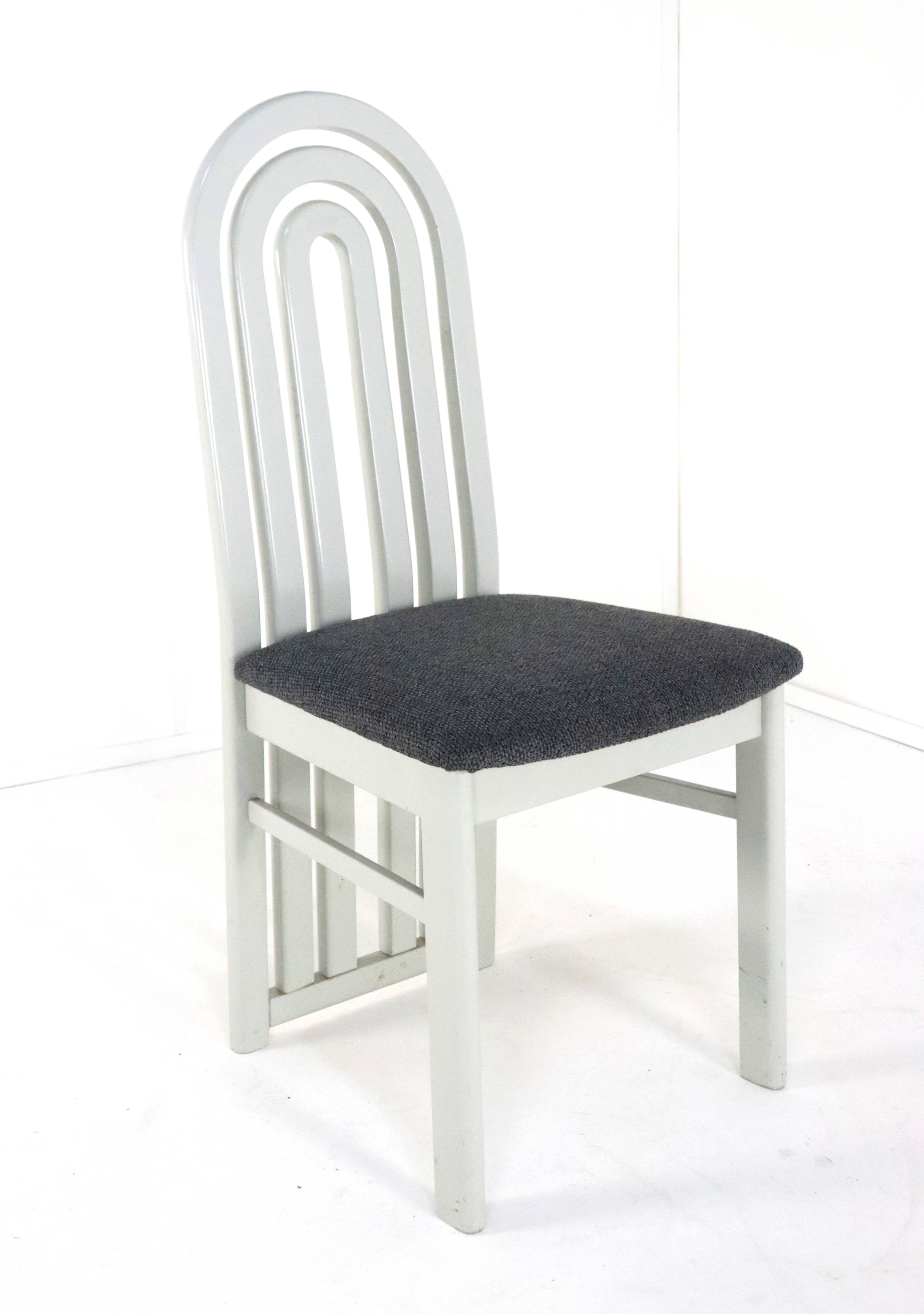 Set of 4 eighties design chairs 'Meern'