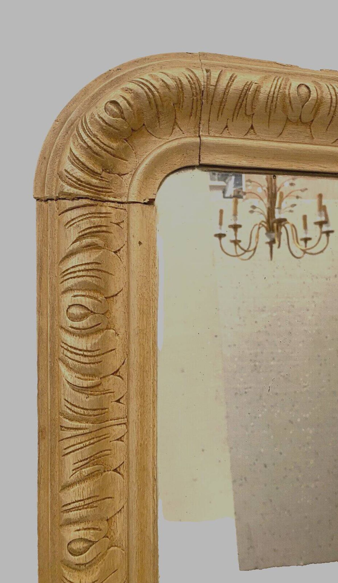 Louis Philippe mirror in wood and patinated stucco, 19th century.