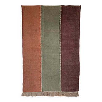 Tapis Kilim tissé à la main en jute/laine de 3 x 5 pieds, décoration intérieure, salon, sol, tapis cellulaire, tapis traditionnels indiens
