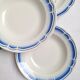 Assiettes creuses / Assiettes à salades Art Déco Badonviller bleu