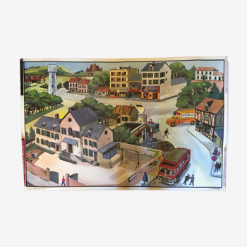 Show "The village", Hachette 60x90cm