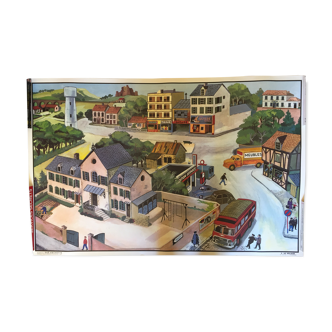 Show "The village", Hachette 60x90cm