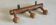 Wall-mounted coat rack in solid wood - mid 20th century