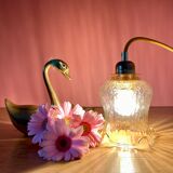 Vintage amber glass tulip walker
