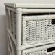 Vintage rattan storage unit, 3 drawers