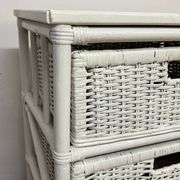 Vintage rattan storage unit, 3 drawers