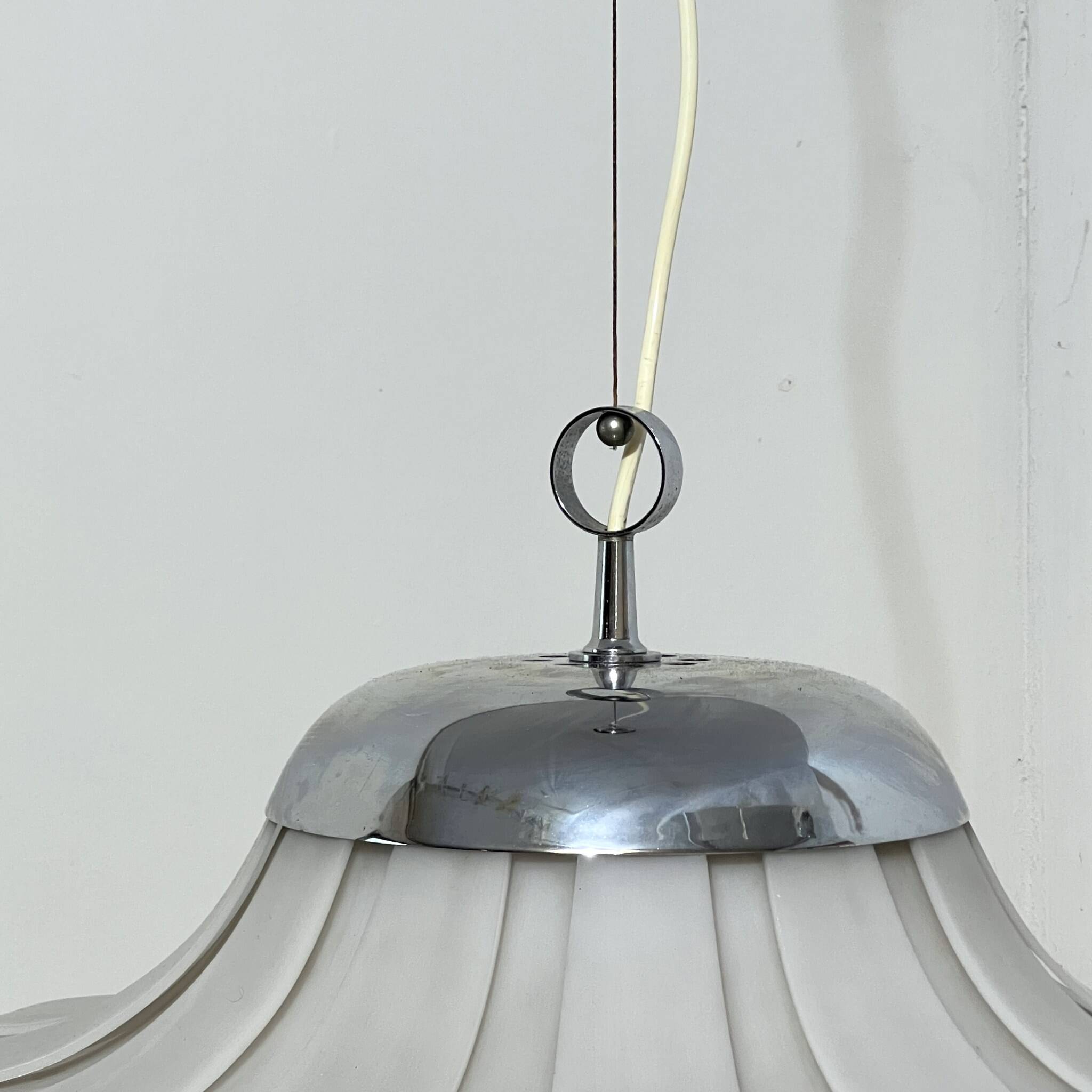 Harvey iGuzzini "Meblo" space age pendant lamp 1960s