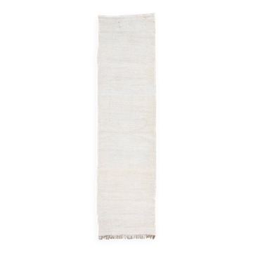 Tapis de couloir fait main en chanvre, 2x7, couleurs neutres, 68x200 cm