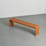 Solid pine bench, Les Arcs 1800, France, circa 1975