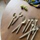 Set of silver-plated graphic cutlery for 6 people.