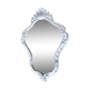 Miroir art déco doré et patiné blanc 30x45cm