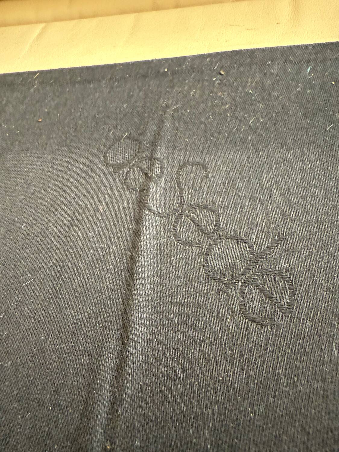 Old 3-seater beige leather sofa designed by Carl Larsson De Sede, vintage 80s