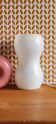 Table lamp in white opaline glass, peanut shape, Ikea.