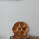 Set of 3 vintage brown Sarreguemines majolica oyster plates.