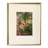 Still life oil under glass